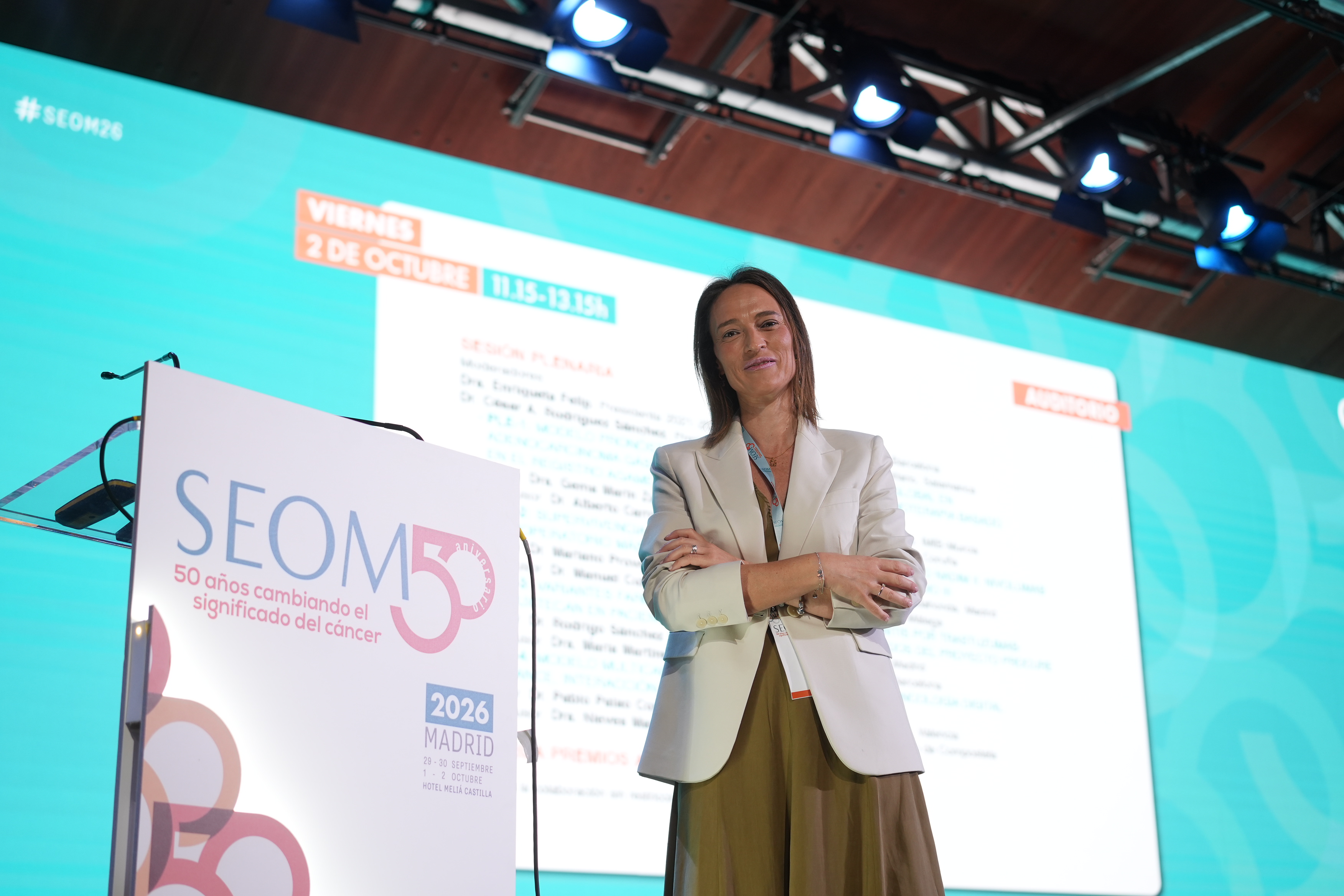 Dra. Gema Marín en la Sesión Plenaria de SEOM2026